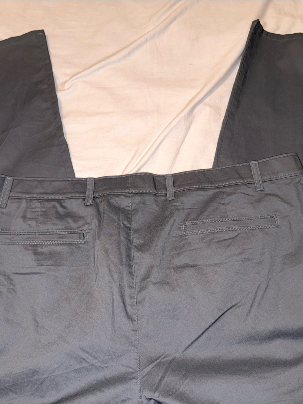 Roundtree & Yorke Coolmax All Season Pants Straight Fit Flat Front 46x32 Blue - Picture 6 of 6